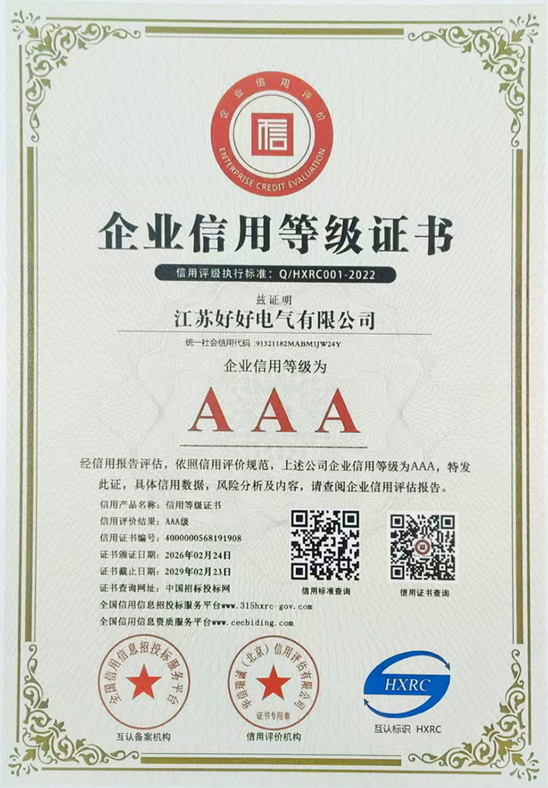 企业信用等级证书